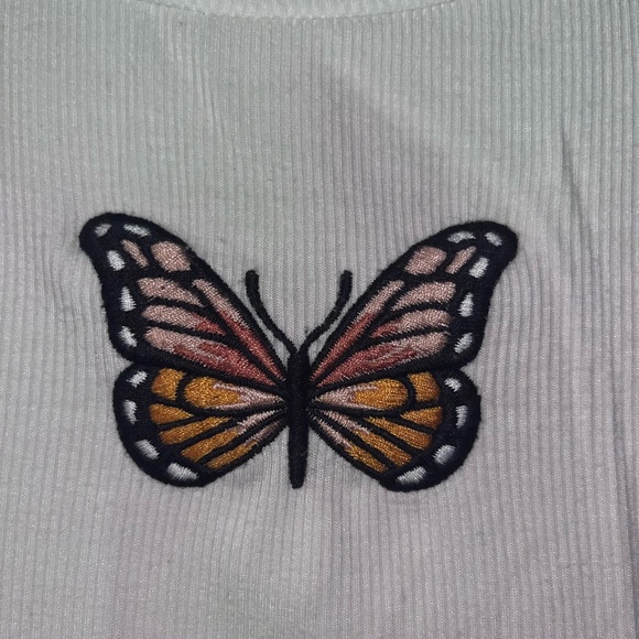 Butterfly Ribbed Top - Picture 2 of 6